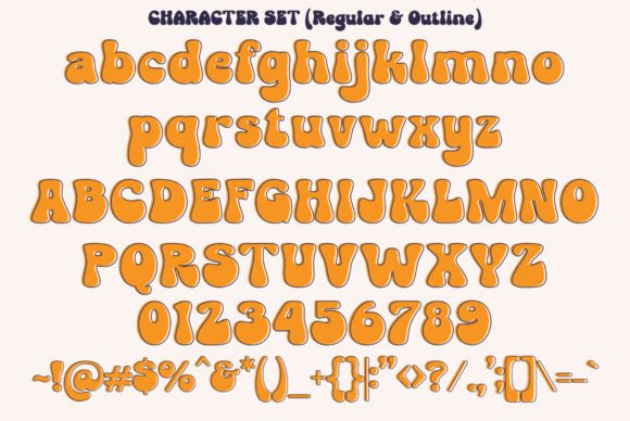 Groovy Orange Font preview 4