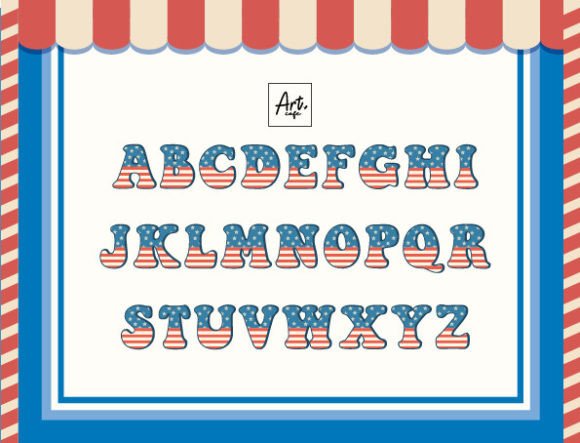 Groovy Patriotic Font preview 2
