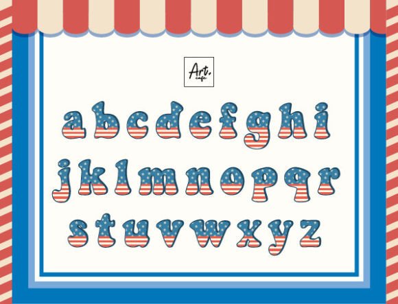 Groovy Patriotic Font preview 3