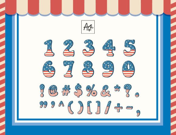 Groovy Patriotic Font preview 4