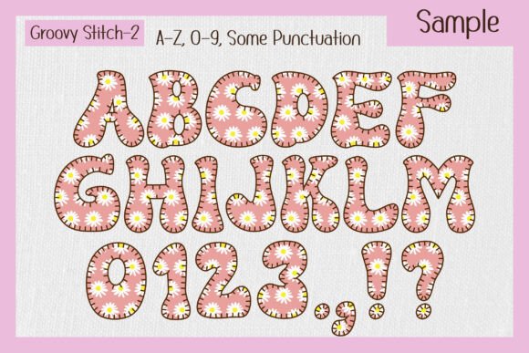 Groovy Stitch Font preview 4