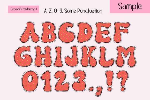 Groovy Strawberry Font preview 3
