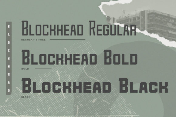 Blockhead Font preview 2