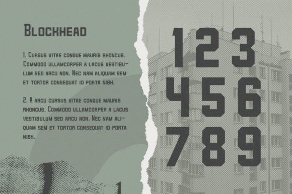 Blockhead Font preview 3