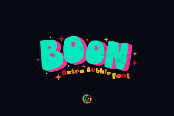 Grvs Boon Retro Bubble Display Font