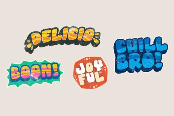 Grvs Boon Retro Bubble Display Font preview 2