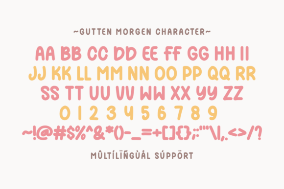 Gutten Morgen Font preview 3