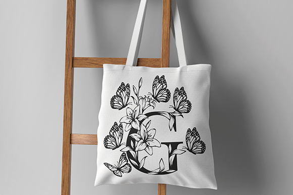 Asiatic Lily Flower Monogram Font preview 3