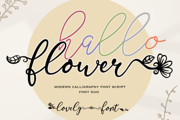 Hallo Flower Font