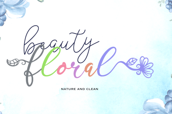 Hallo Flower Font preview 3