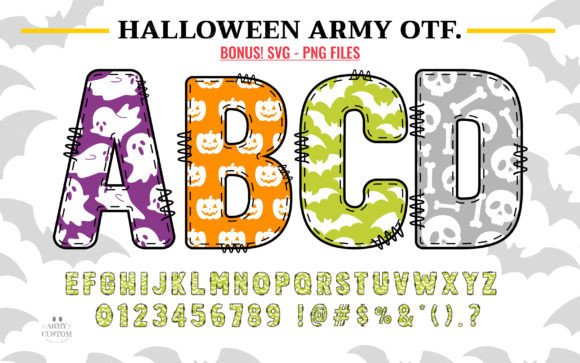 Halloween Army Set Font