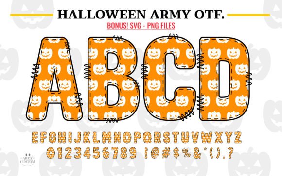 Halloween Army Pumpkin Font preview 2