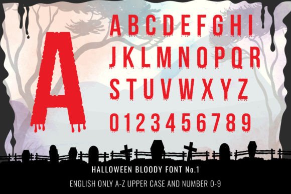 Halloween Bloody Font preview 4