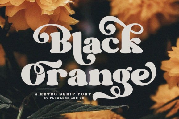 Black Orange Font