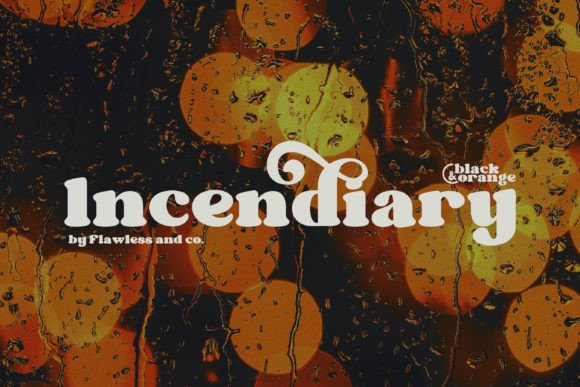 Black Orange Font preview 2