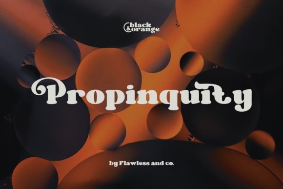 Black Orange Font preview 3