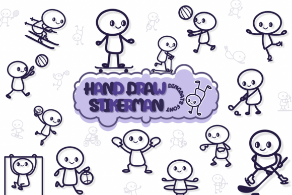 Hand Draw Stikerman Font