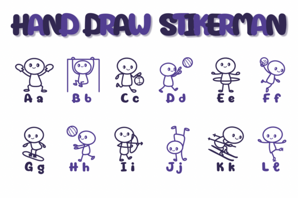 Hand Draw Stikerman Font preview 2