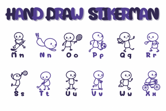 Hand Draw Stikerman Font preview 3