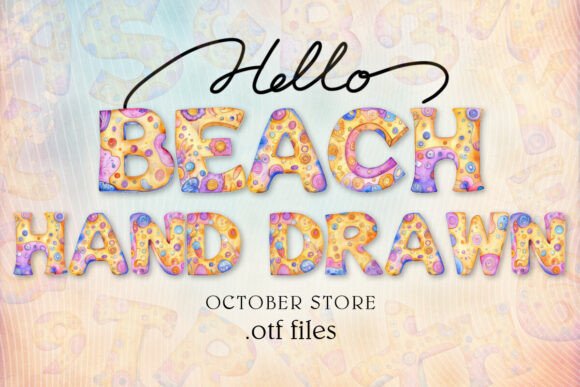 Hand Drawn Beach Font preview 2