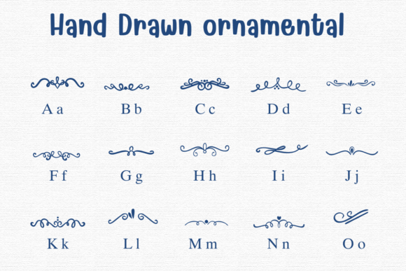 Hand Drawn Ornamental Font preview 2