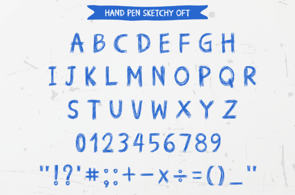 Hand Pen Sketchy Font preview 3