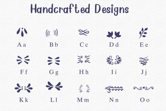 Handcrafted Designs Font preview 2
