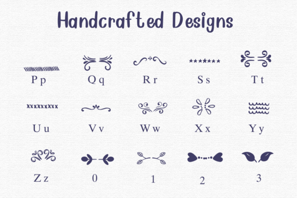 Handcrafted Designs Font preview 3