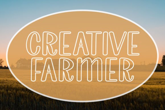 Handmade Farmhouse Outline Font preview 4