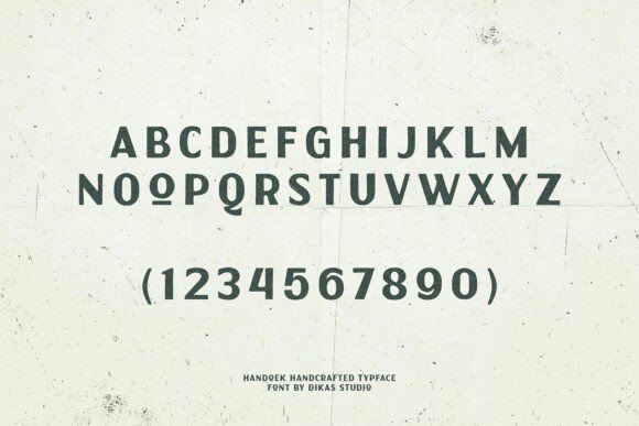 Handoek Font preview 2