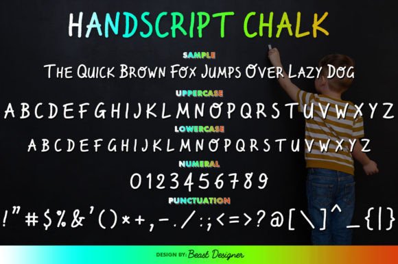 Handscript Chalk Font preview 4