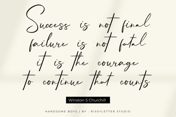 Handsome Boys Font preview 2