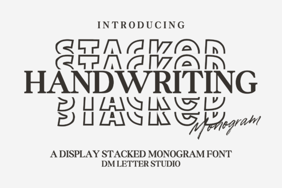 Handwriting Stacked Monogram Font