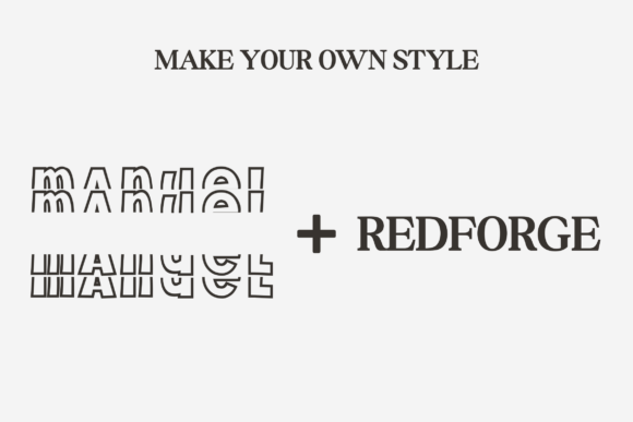 Handwriting Stacked Monogram Font preview 3