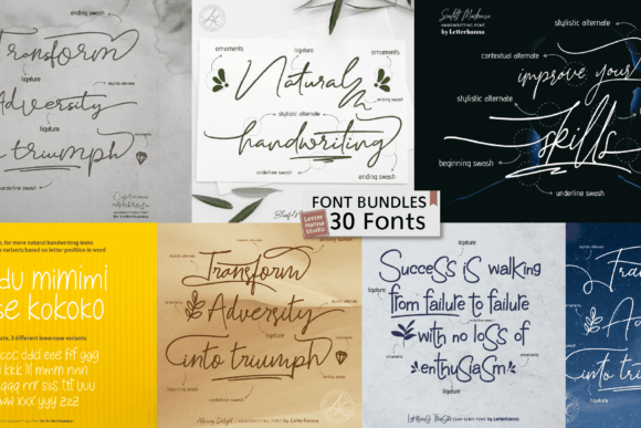 Handwritten Bundle Font preview 2