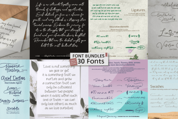 Handwritten Bundle Font preview 3