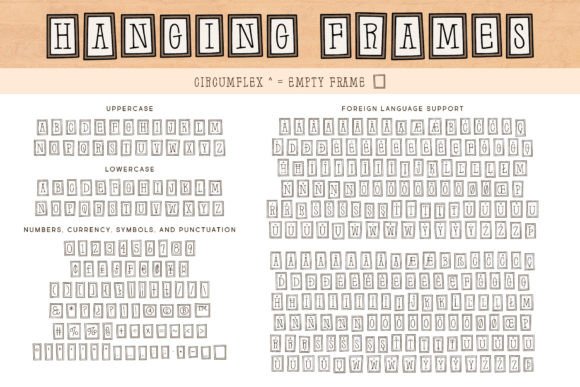 Hanging Frames Font preview 4