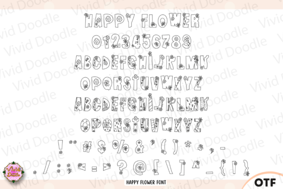 Happy Flower Font preview 2