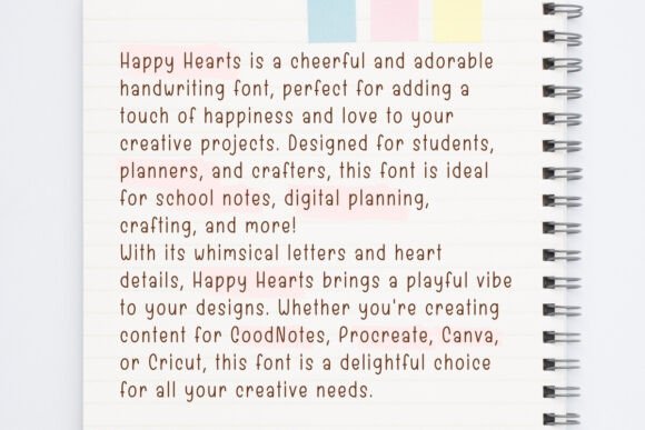 Happy Hearts Font preview 3