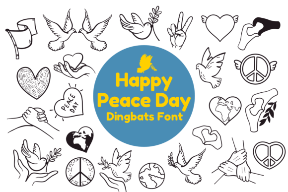 Happy Peace Day Font