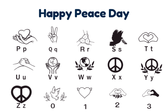 Happy Peace Day Font preview 3