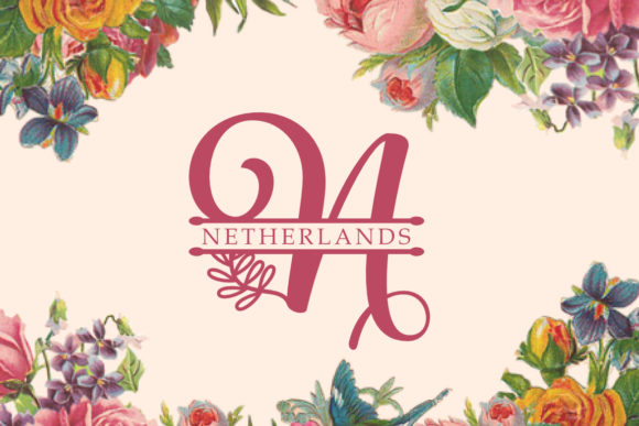 Albanian Olive Monogram Font preview 2
