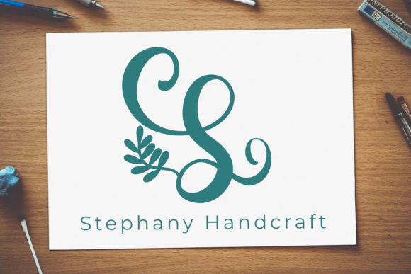 Albanian Olive Monogram Font preview 3