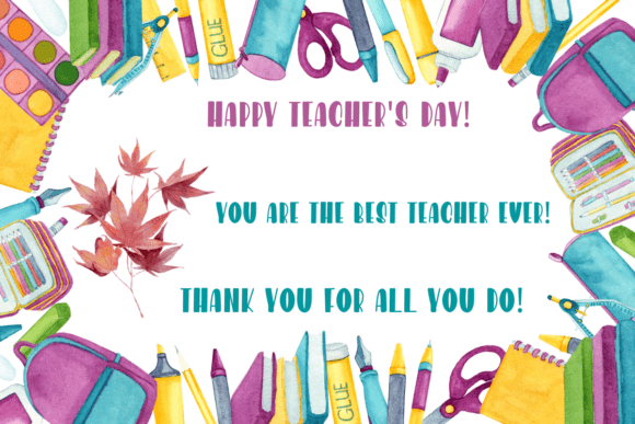 Happy Teacher Day Font preview 4