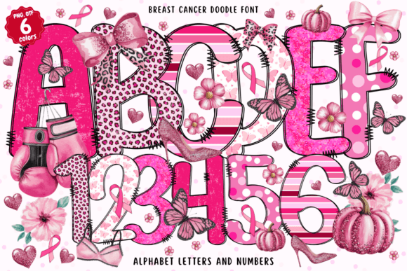 Breast Cancer Doodle Font