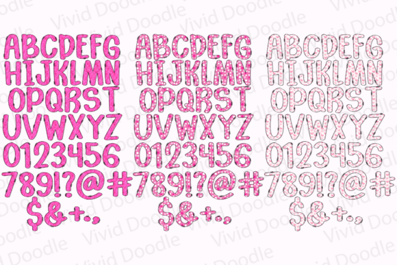 Breast Cancer Doodle Font preview 3