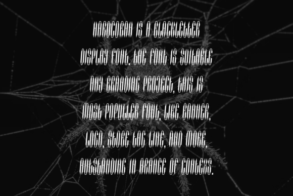 Hardcoran Font preview 4