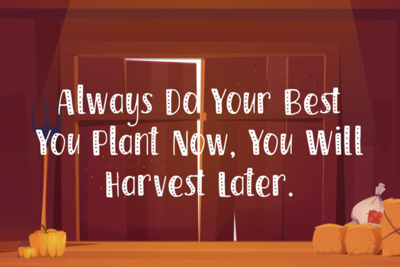 Harvest Time Font preview 4