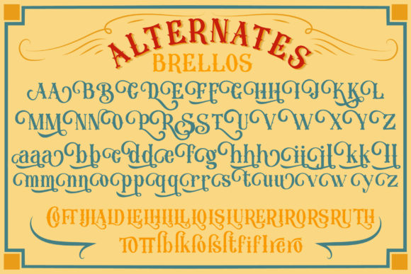 Brellos Font preview 3