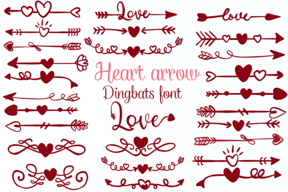 Heart Arrow Font